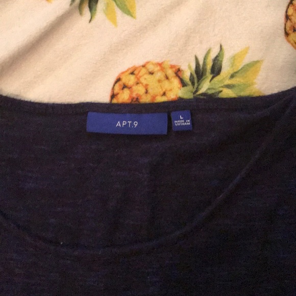 Dark blue/purple Apt 9 long sleeve top - Picture 2 of 3